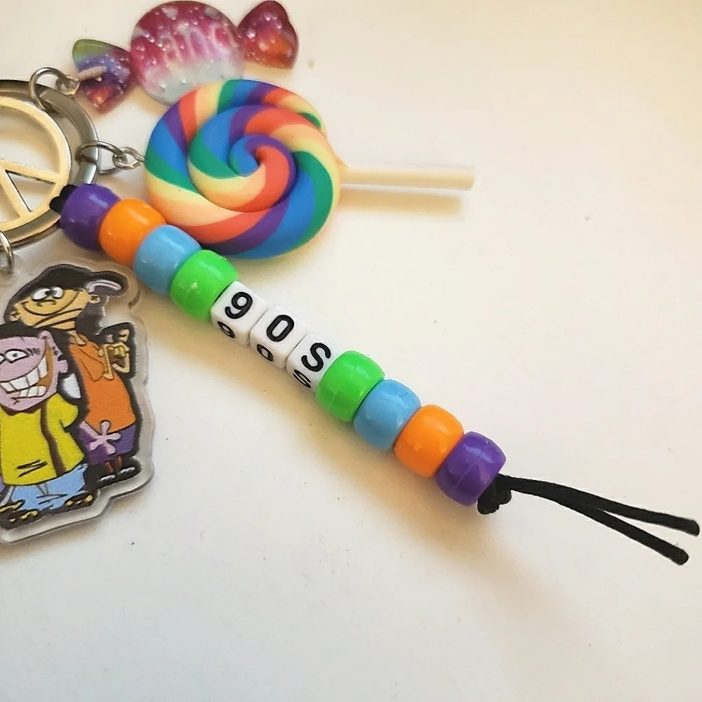 Handmade Beaded Ed Edd N Eddy Keychain